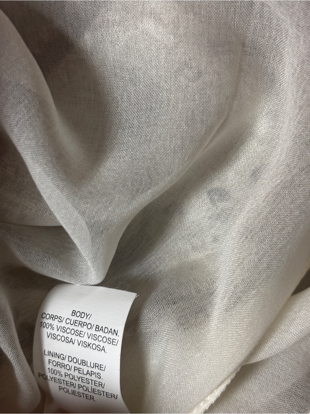 Lucky Brand Boho Maxi Dress Size Large Gray Taupe Cream Printed Sleeveless - Picture 8 of 10